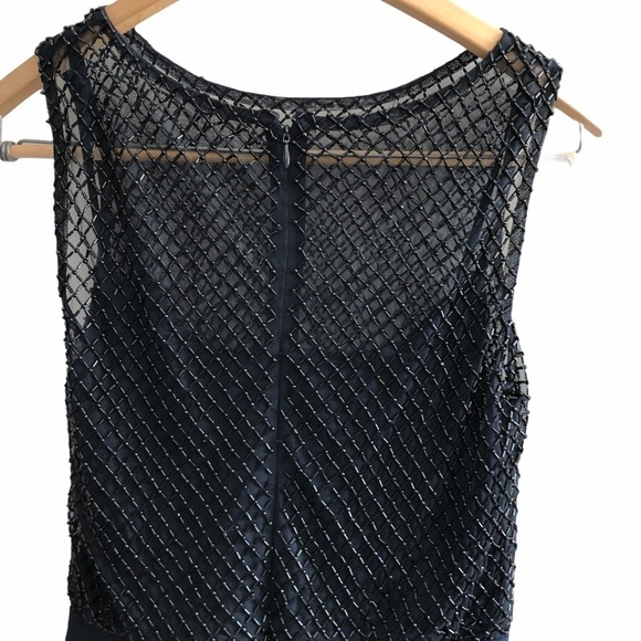 NWT Adriana Papell Sheath beaded mesh Dress - Picture 6 of 8